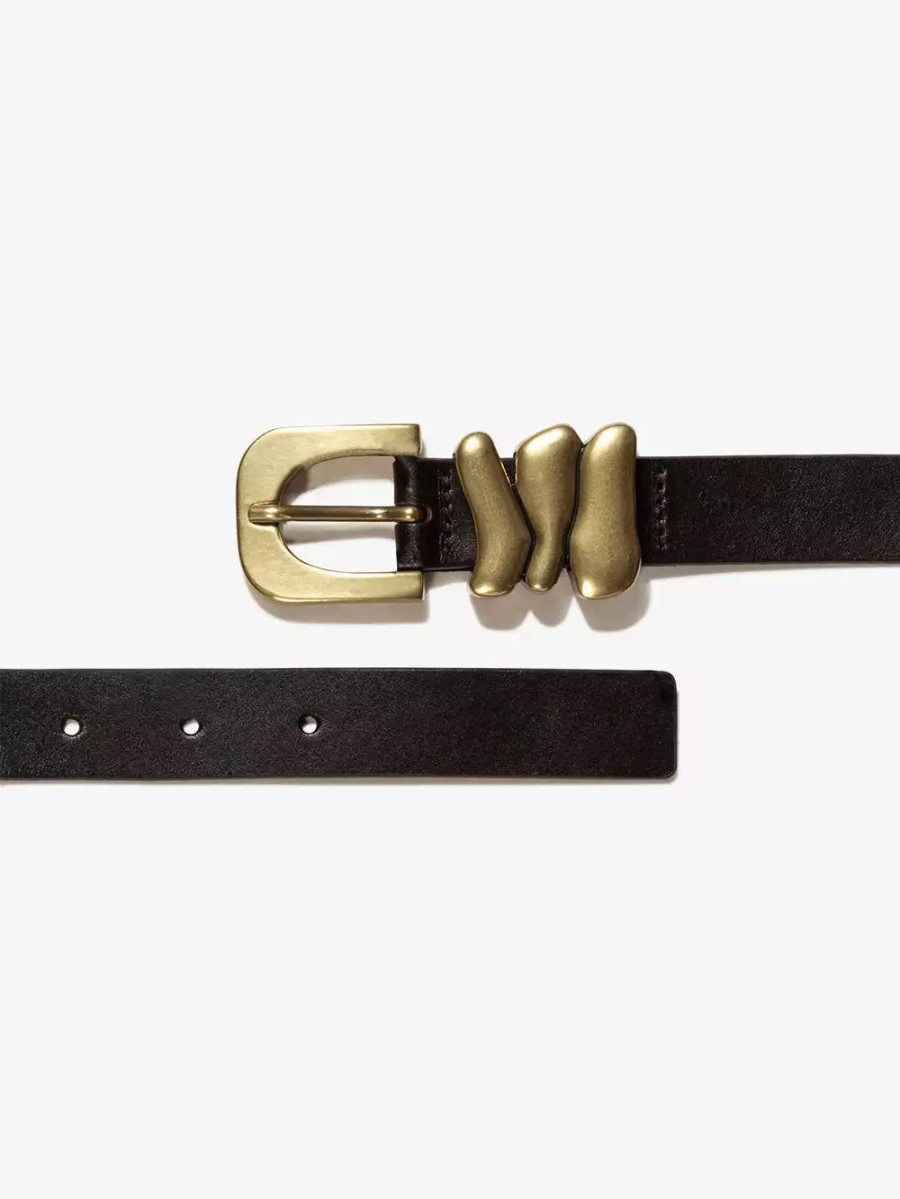 * Frame Denim Organic Shape Tri Keeper Belt — | Accessories