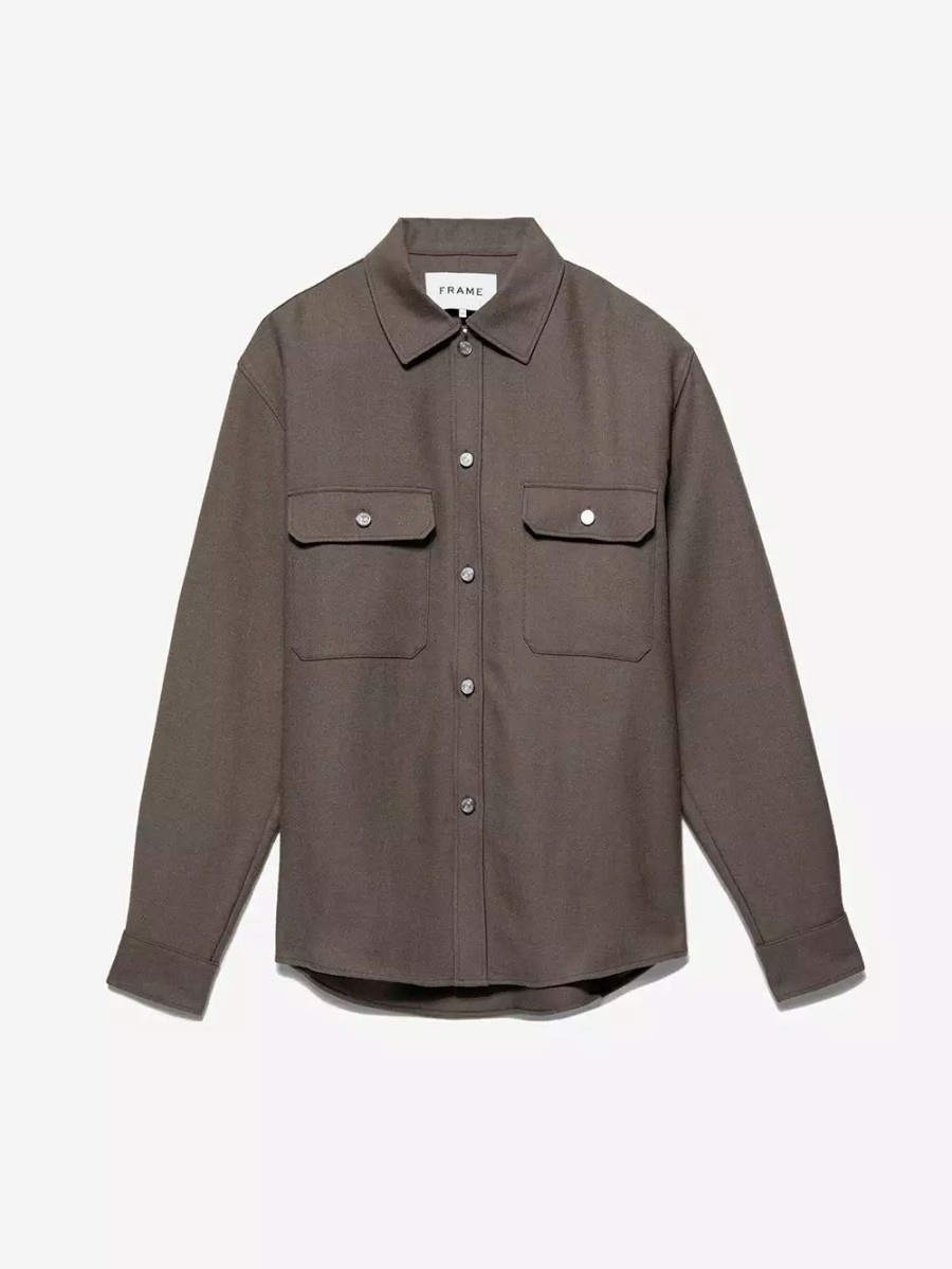 * Frame Denim Textured Overshirt — | Men'S