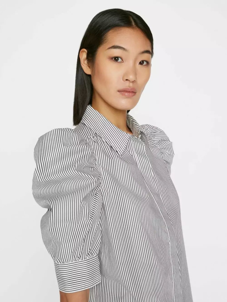 * Frame Denim Ruched Puff Sleeve Shirt — | Tops & Blouses