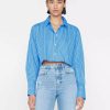 * Frame Denim The Cropped Oversized Shirt — | Tops & Blouses