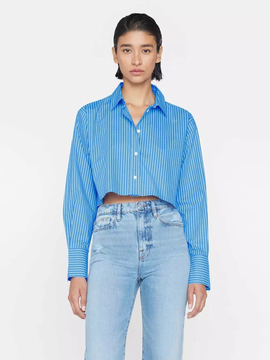 * Frame Denim The Cropped Oversized Shirt — | Tops & Blouses