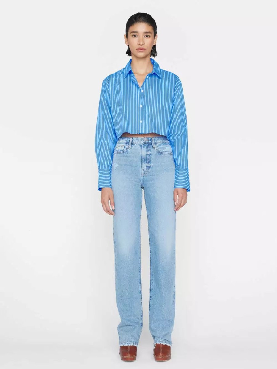 * Frame Denim The Cropped Oversized Shirt — | Tops & Blouses