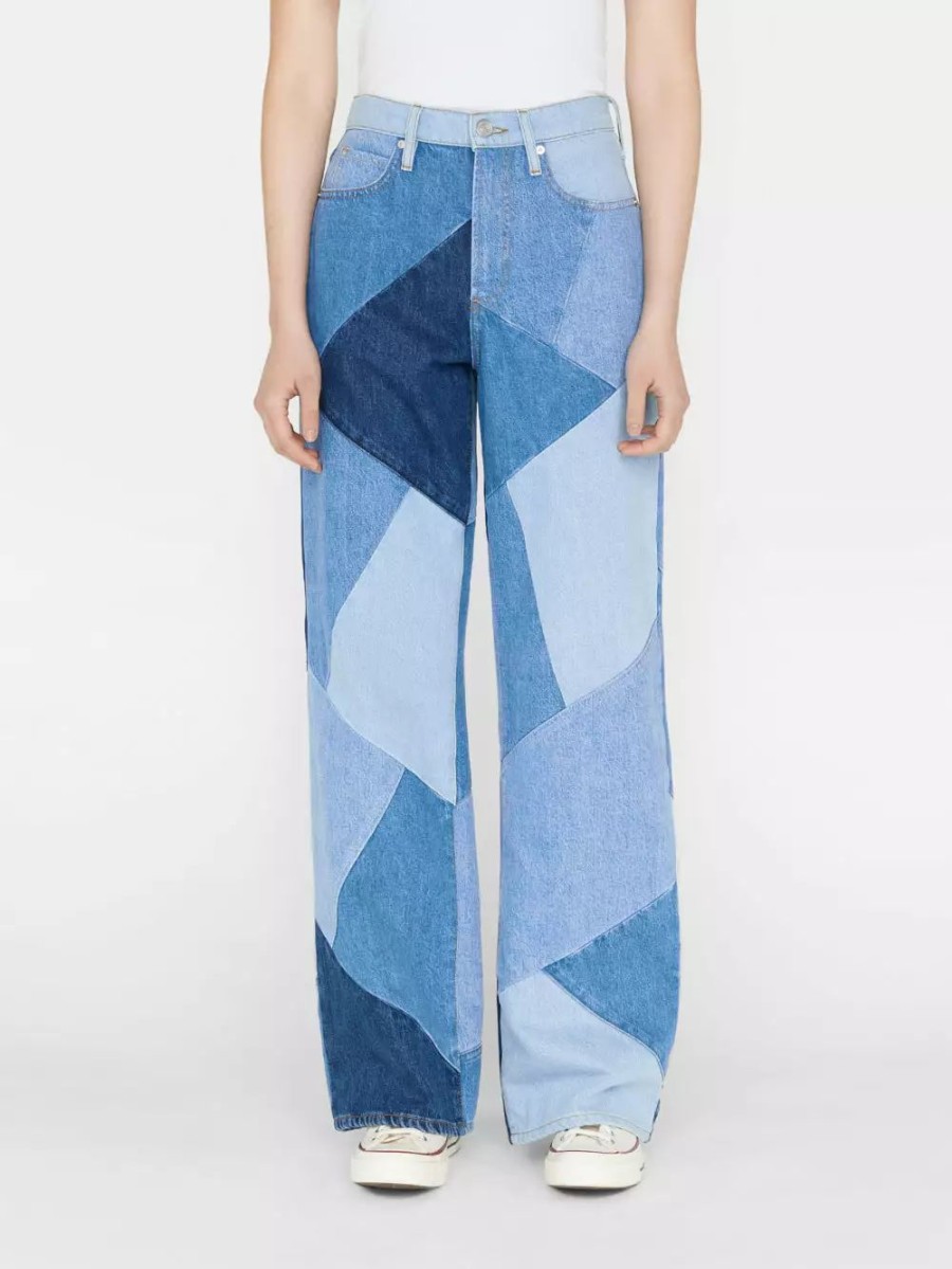 * Frame Denim Patchwork Le High 'N' Tight Wide Leg — | Denim By Rise