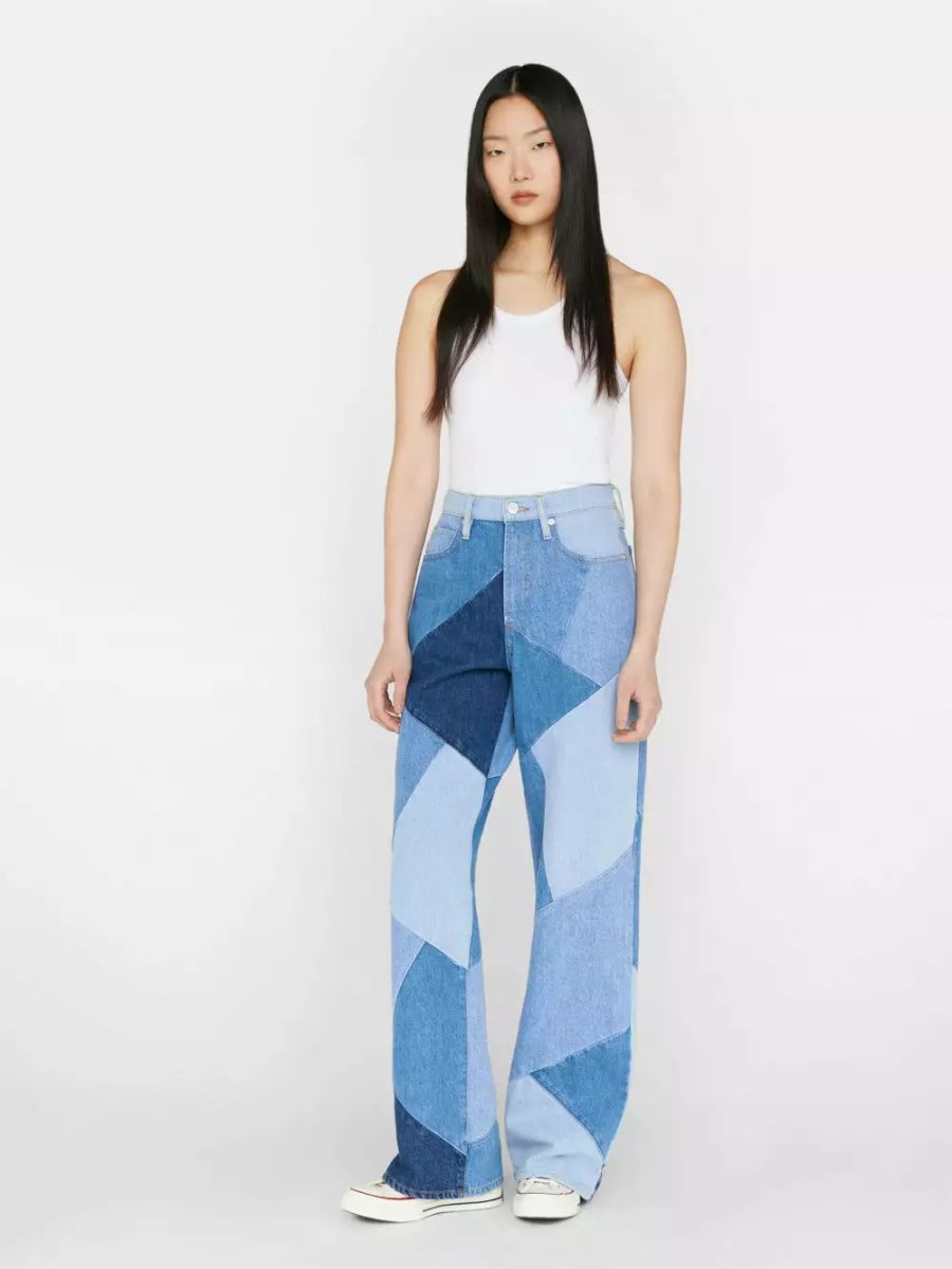 * Frame Denim Patchwork Le High 'N' Tight Wide Leg — | Denim By Rise