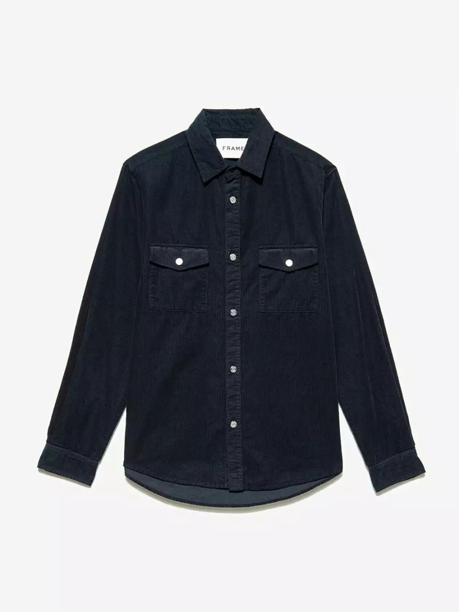 * Frame Denim Double Pocket Micro Corduroy Shirt — | Men'S