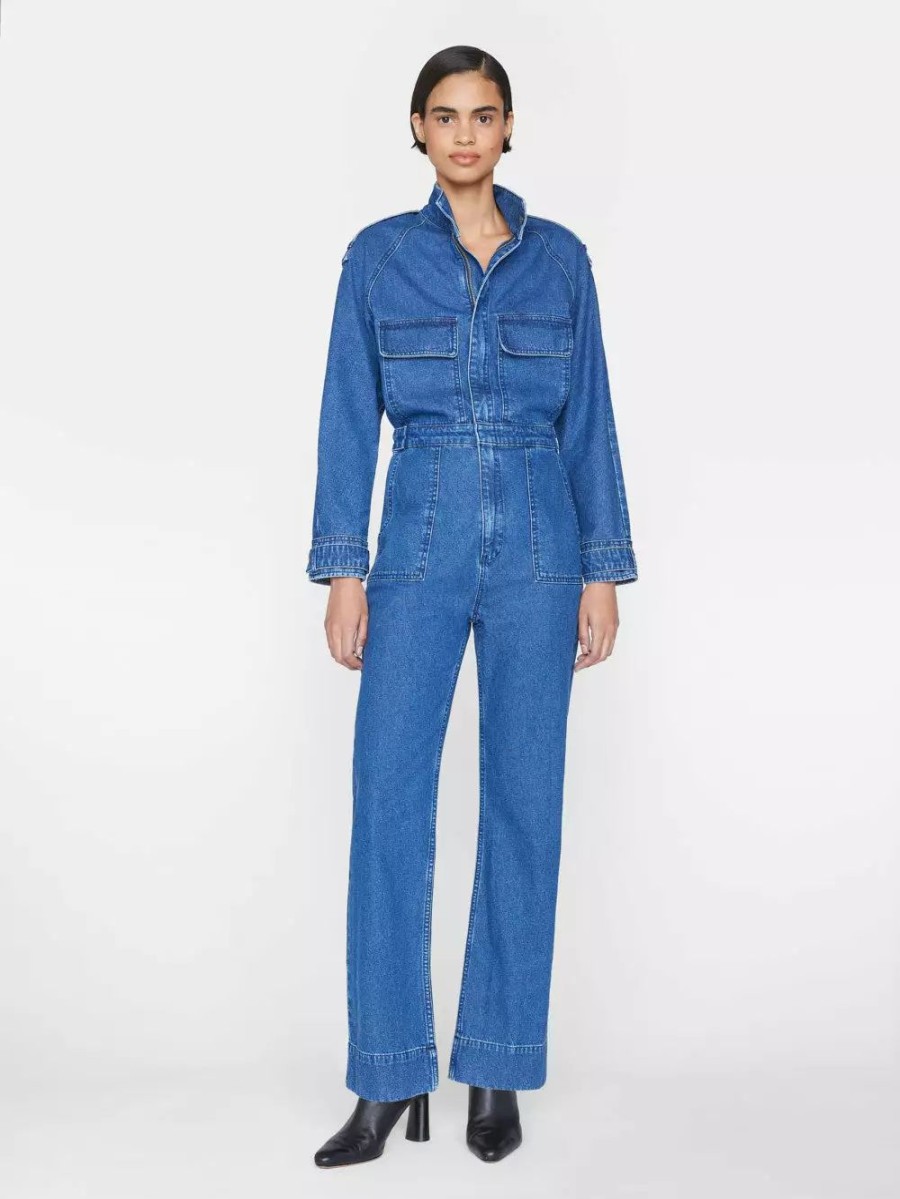 * Frame Denim Cinch Jumpsuit — | Denim By Rise