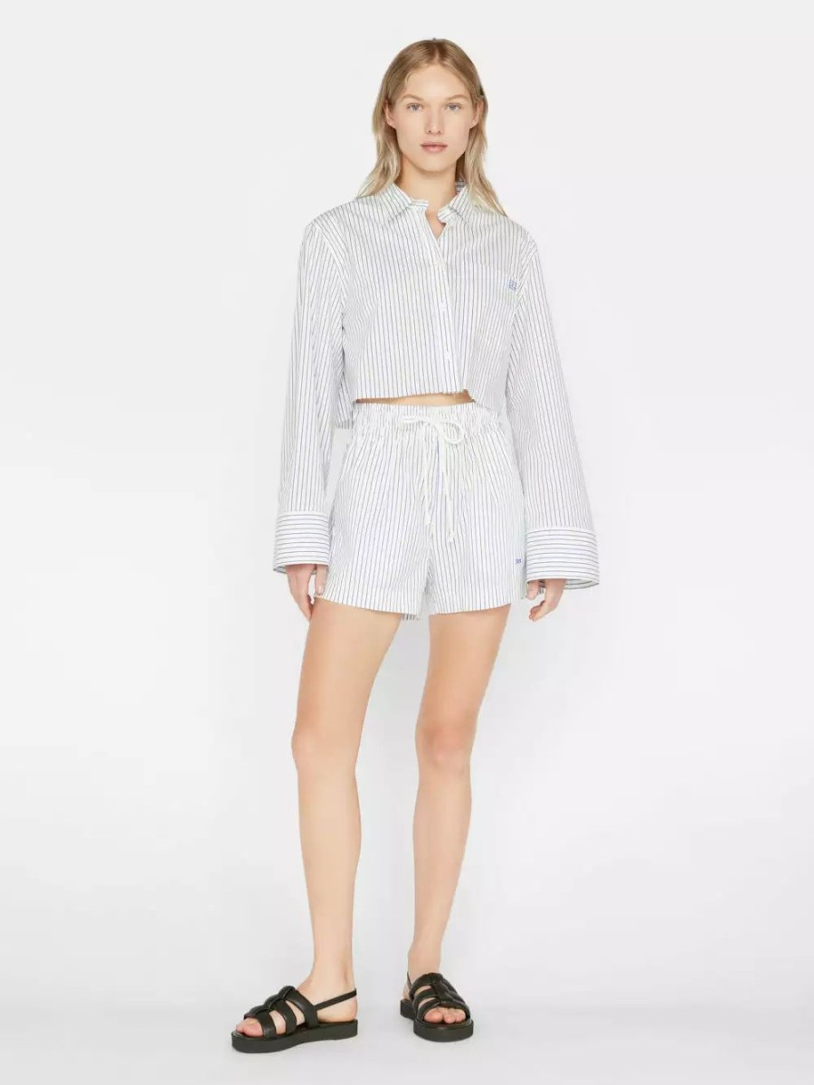 * Frame Denim Cropped Wide Sleeve Shirt — | Tops & Blouses