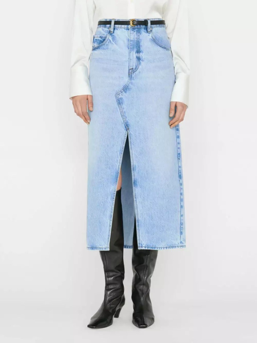 * Frame Denim The Midaxi Skirt Angled Seam — | Denim By Rise