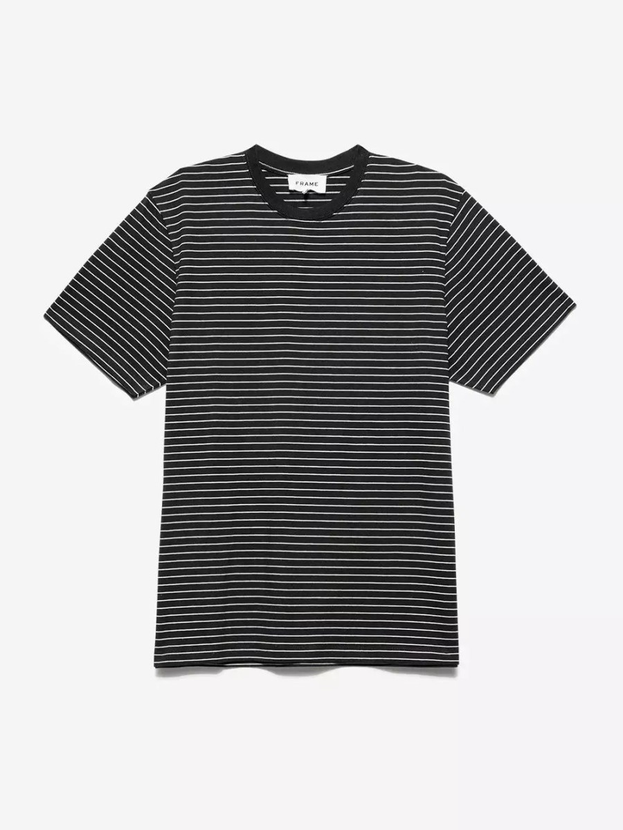 * Frame Denim Frame Logo Skinny Stripe Tee — | Men'S