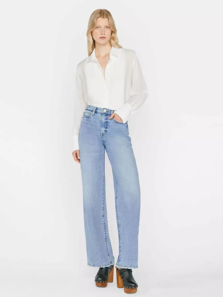 * Frame Denim The Oversized Tuxedo Shirt — | Tops & Blouses