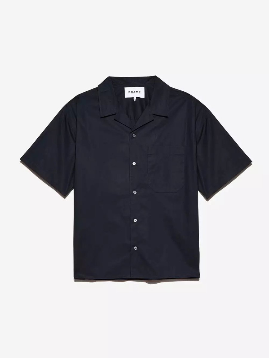 * Frame Denim Soft Cotton Camp Collar Shirt — | Men'S