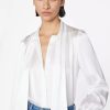 * Frame Denim Femme Tie Neck Blouse — | Tops & Blouses