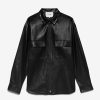 * Frame Denim Long Sleeve Leather Shirt — | Men'S