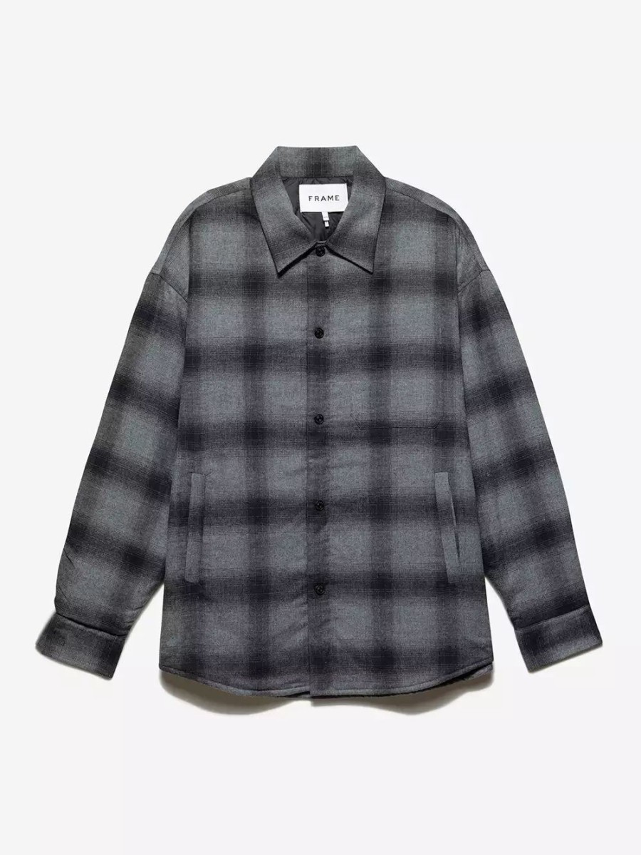 * Frame Denim Padded Plaid Overshirt — | Men'S