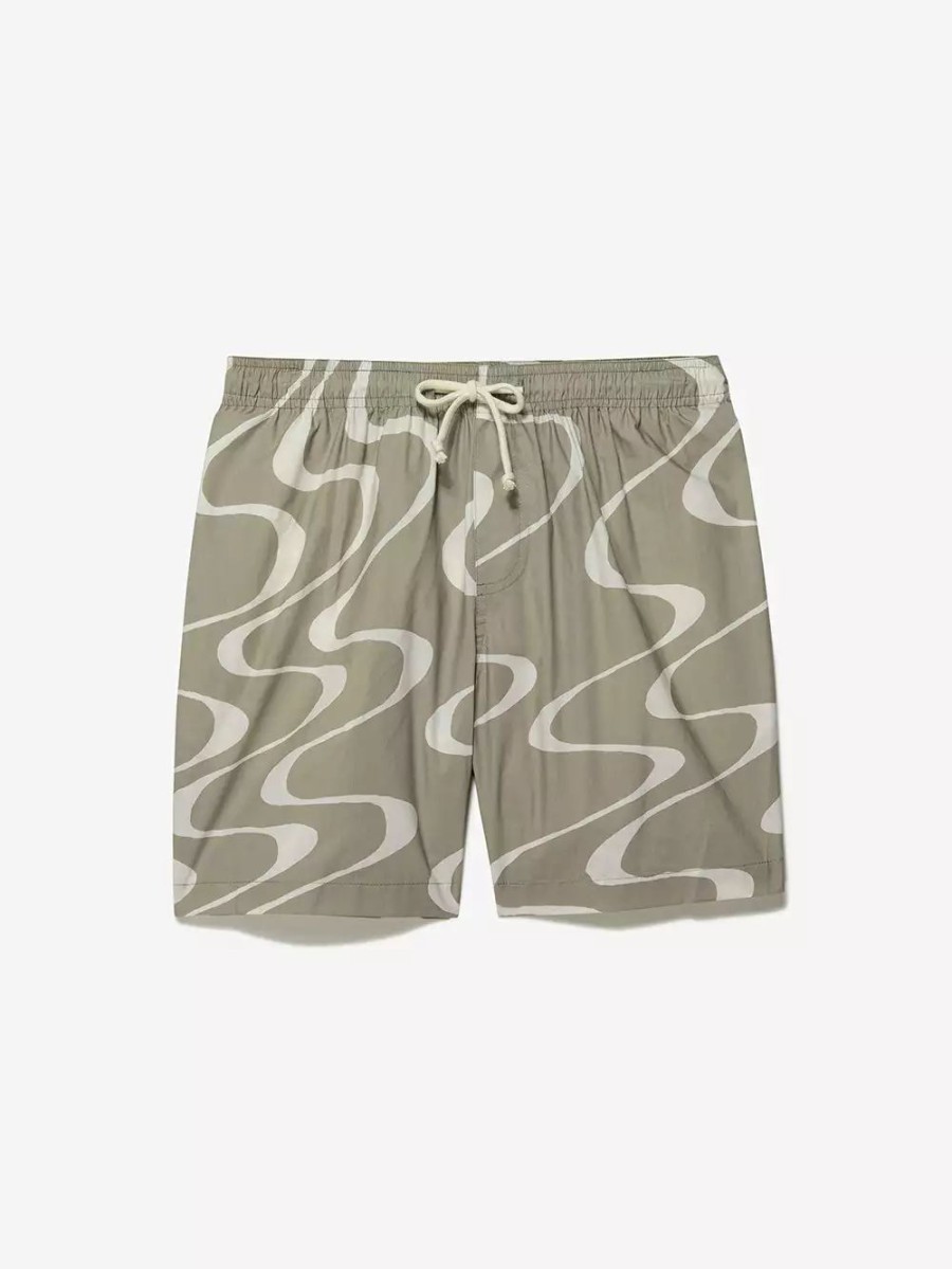 * Frame Denim Abstract Wave Graphic Short — | Men'S