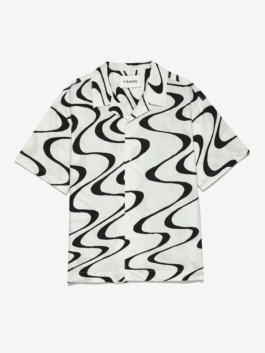 * Frame Denim Abstract Wave Graphic Shirt — | Men'S