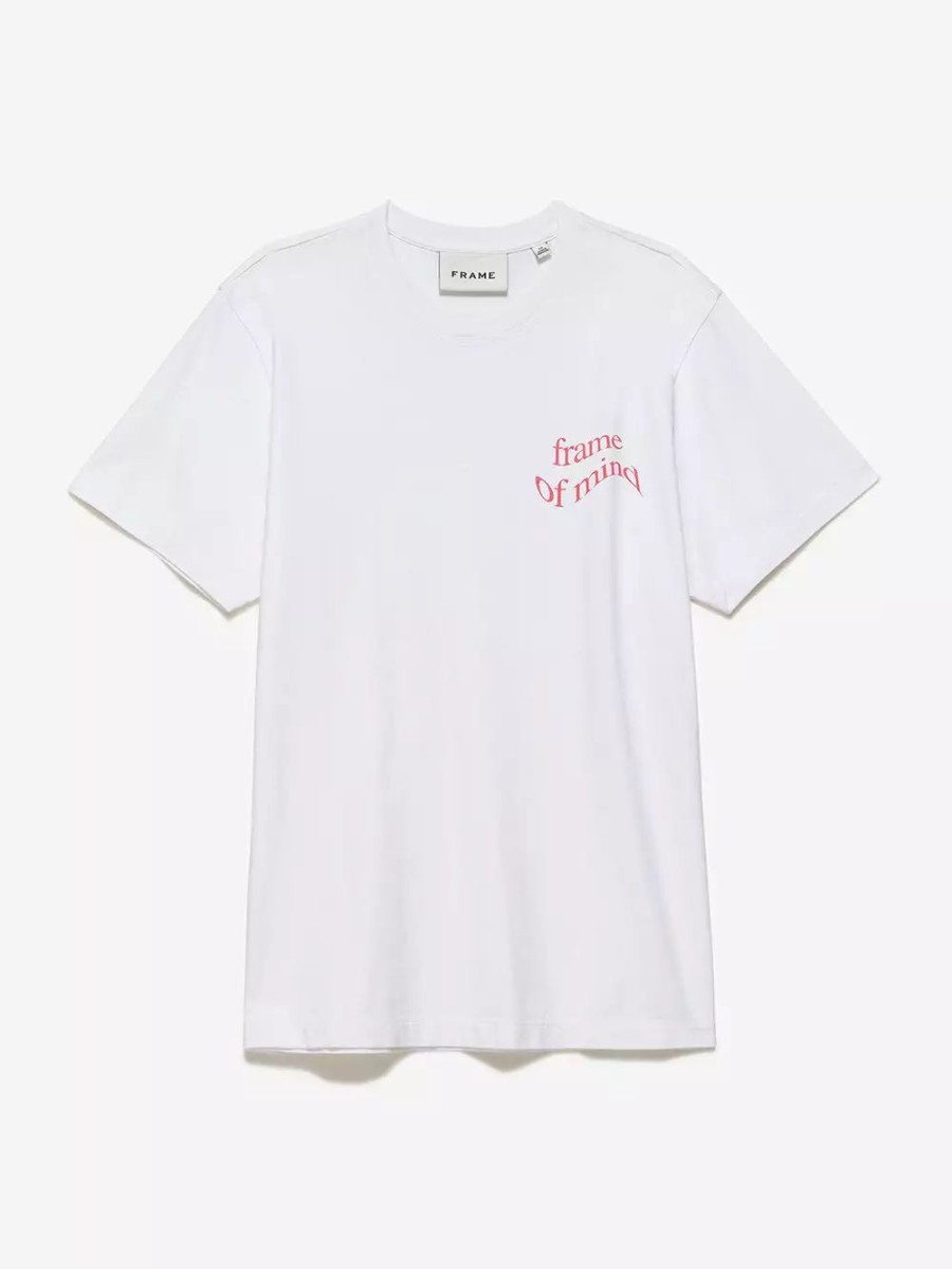 * Frame Denim Graphic Tee — Blanc Pop Rose | Men'S