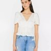 * Frame Denim Corded Covered Shoulder Top — | Tops & Blouses